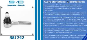TERMINAL DE DIRECCION PEUGEOT 206 381742-SYD