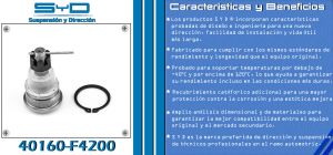 ROTULA DE SUSPENSION NISSAN LUCINO GSE 40160-F4200-SYD