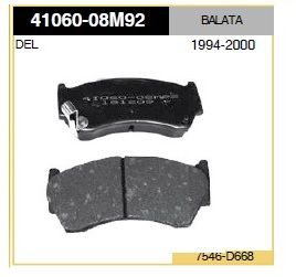BALATA PARA FRENO DE DISCO 41060-08M92FP-ASIA