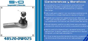 TERMINAL DE DIRECCION NISSAN PATHFINDER 48520-0W025-SYD