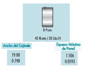 METALES DE BIELA VOLKSWAGEN ATLANTIC 4B1017-030