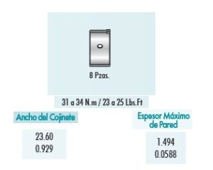 METALES DE BIELA CHRYSLER-DODGE-HYUNDAI H100 4B1120-STD