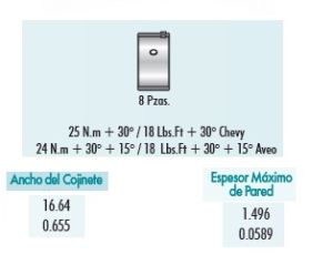 METALES DE BIELA CHEVROLET-GMC-BUICK-CADILLAC ASTRA 4B1451-010