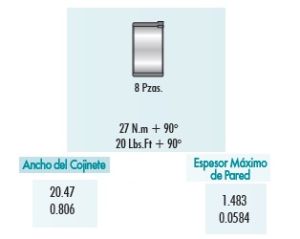 METALES DE BIELA CHRYSLER-DODGE-HYUNDAI AVENGER 4B1635-010