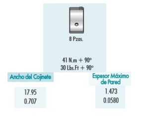 METALES DE BIELA FORD-LINCOLN-MERCURY COURIER 4B7001-STD