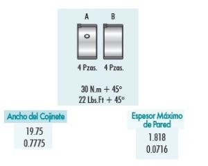 METALES DE BIELA PEUGEOT 206 4B9011-STD
