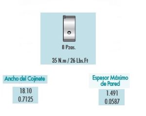 METALES DE BIELA CHEVROLET-GMC-BUICK-CADILLAC SPARK 4B9017-010