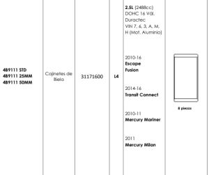 METALES DE BIELA FORD-LINCOLN-MERCURY ESCAPE 4B9111-STD