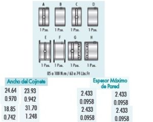 METALES DE BANCADA CHEVROLET-GMC-BUICK-CADILLAC BUICK CENTURY 4C1494-010