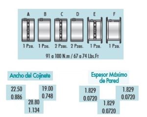 METALES DE BANCADA FORD-LINCOLN-MERCURY VILLAGER 4C1951-010